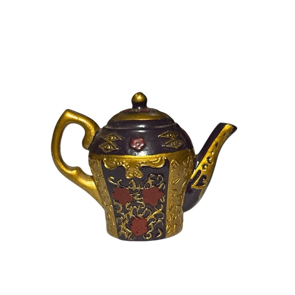 Collectible Vintage Decorative Resin Miniature Teapot , Set 3 PCS - Picture 5 of 8
